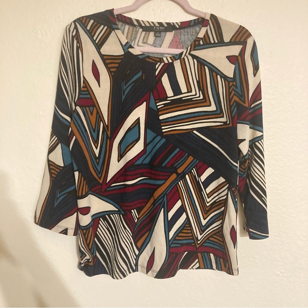 Toni Morgan printed lightweight sweater